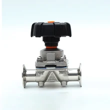 Подходит 1-1/" 32 мм Труба OD x 1,5" Tri Clamp санитарный мембранный клапан SUS 316L нержавеющая сталь для пивоварения