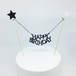 Доступны Красочные Звезды Украшение для торта День рождения принадлежности для украшения тортов Baby вечерние Shower украшения партии