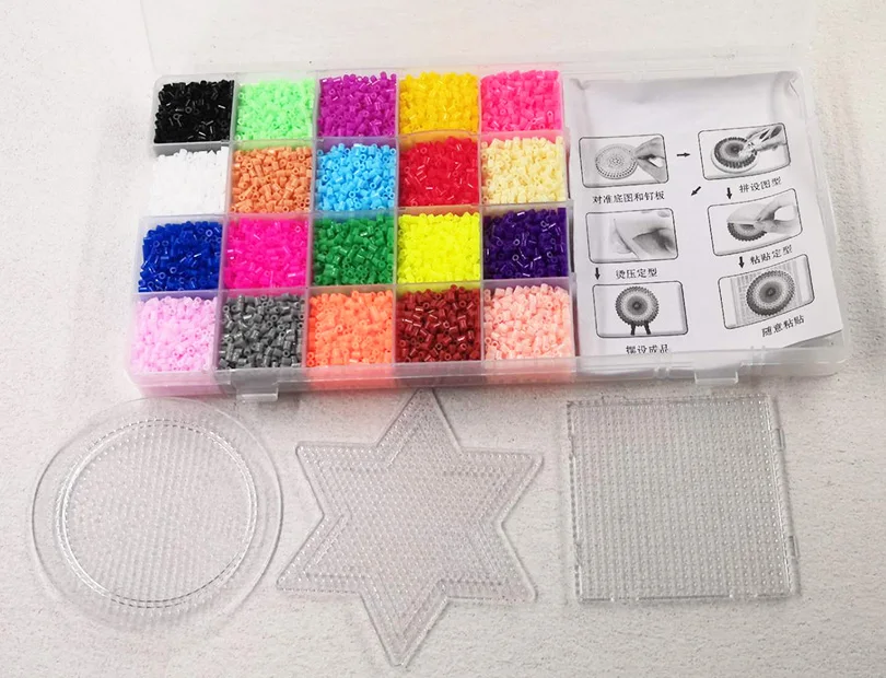 Günstig 11000 stücke Perler Perlen 2,6mm Set Refill Hama Perlen 2,6mm Ergänzung Set DIY Mini Hama Iroing 3D Puzzles handgemachte Handwerk Spielzeug