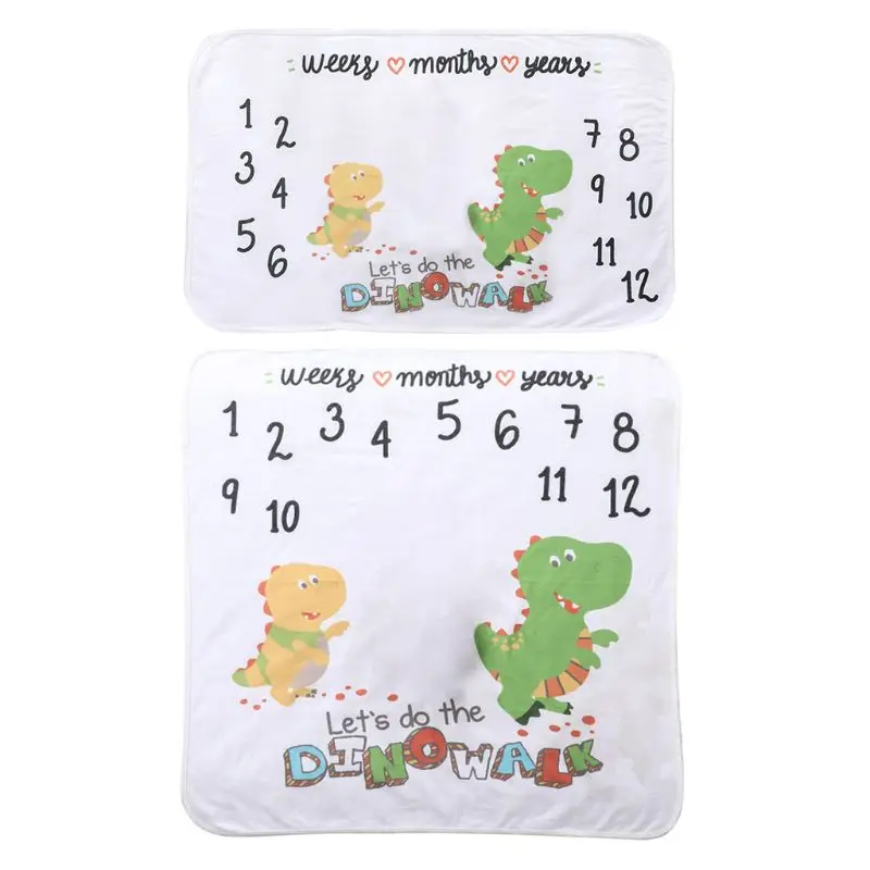 

Infant Monthly Commemorative Blanket Newborn Photography Prop Blankets Baby Growth Milestone Photo Background Mat