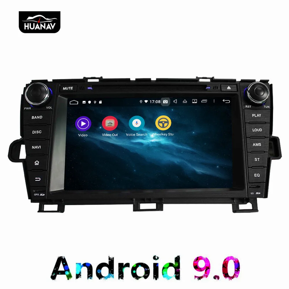 Автомобильный DVD плеер DSP Android 9 GPS навигация для Toyota Prius 2009 2013 мультимедийный