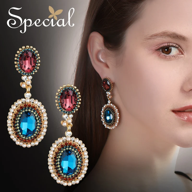 

Special Brand Vintage Drop Earrings Waterdrop AAA Zirconia Ear Clips Ear Pins Luxury Pearl Jewelry Gifts for Women S1736E