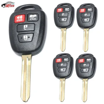 

KEYECU 5 Pcs/lot Replacement Keyless Entry Remote Car Key 3+1 Button With G Chip for Toyota Camry 2012-2014 FCC ID: HYQ12BDM