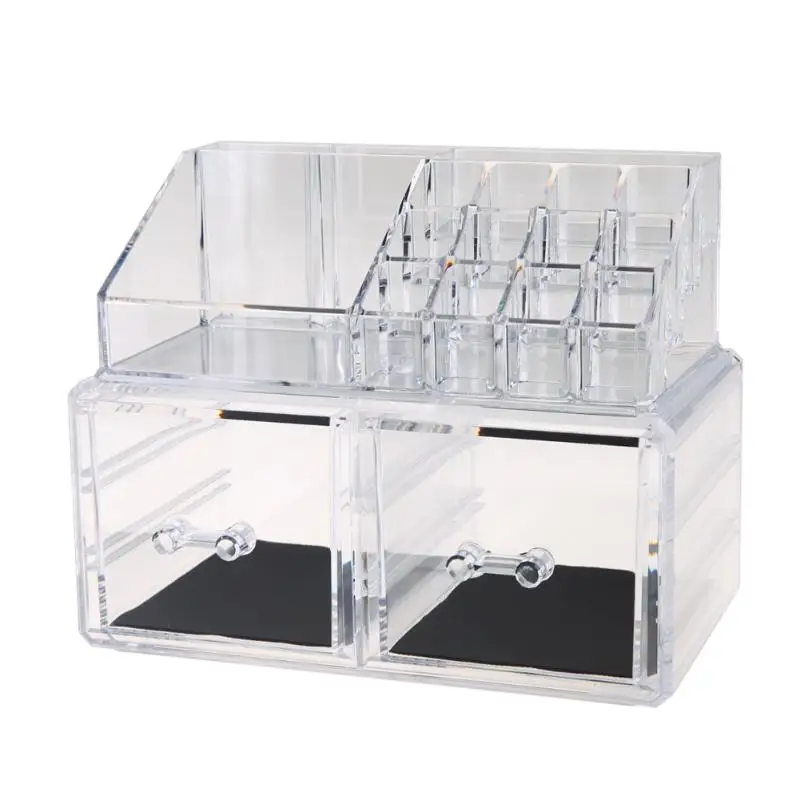 

Crystal Acrylic Cosmetic Organizer Box Makeup Display Box Stand Rack Holder