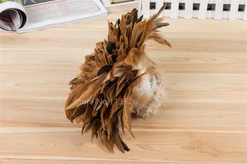 

Free shipping!1yard Natural Pheasant chicken feathers 5-8" dyed rooster feathers decorative feather trim DIY jewelry accessories