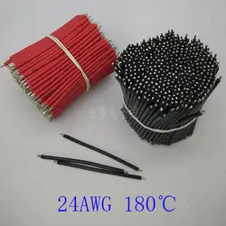 200 шт., 120 мм, 180 градусов, 3239 * 24AWG красный и черный с олово проволока, DIY панель кабель, бесплатная доставка