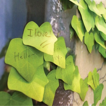 

D19 1 Set Lifelike Leaf Memo Pad Paper DIY Scrapbooking Sticker Student Stationery Bookmarks Notebook Sticky Note Room Decor