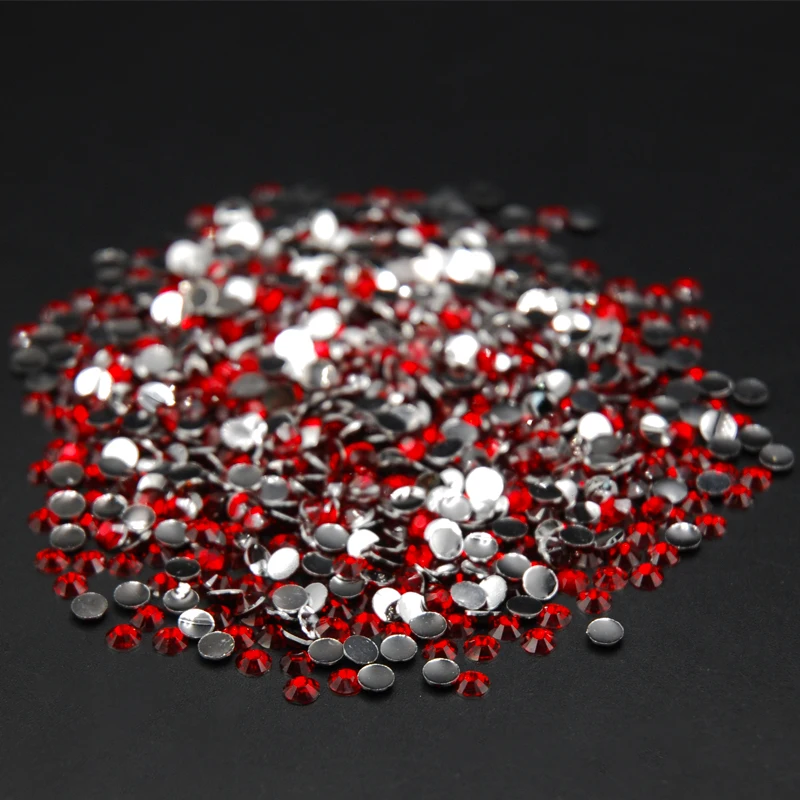 

SS16 4mm 10000pcs/Bag Flat back Acrylic Rhinestones Light Siam Color Nail Art Rhinestones For Shoes Decoration Free Shipping