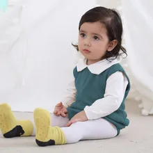 Корейский Комбинезон для маленьких девочек детский комбинезон для девочек Трикотажная хлопковая детская одежда осень зимняя одежда