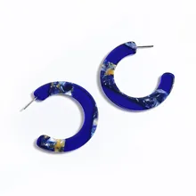 

NEW Brincos Tortoiseshell C Shape Earrings For Women Vintage Resin Drop Earring Colorful Round Dangle Earrings Fashion Jewelry