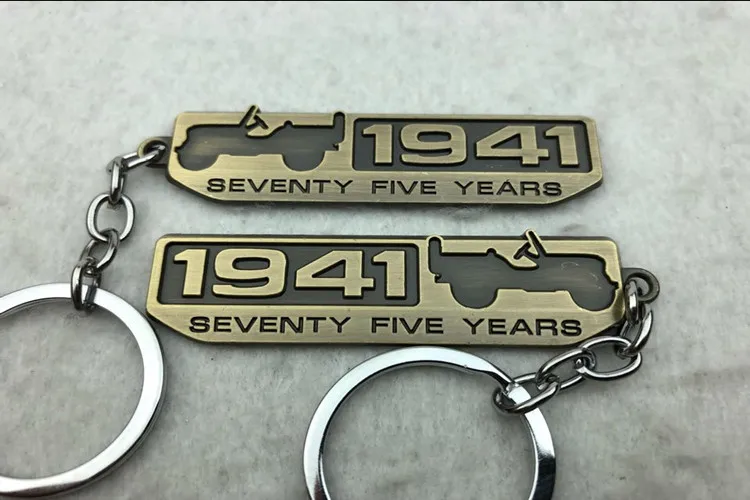75 Years Anniversary Type Car Key Ring Chain for Compass Wrangler Grand Cherokee