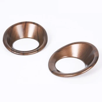 

Car 4Pcs Decoration Inner Door Speaker Trims Pannel Auto Peach Wood Plastic For Honda CRV CR-V Durable New Latest