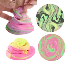 Новое поступление в году красочные пушистые Floam Slime ароматизированные снятия стресса детская игрушка-Лизун B Прямая 30