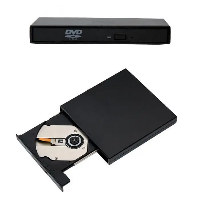 Ультра тонкий внешний USB 2,0 Слот-в DVD-RW CD-RW CD-плеер драйвер писатель Rewriter для ПК EM88