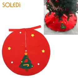 Красный 90 см Нетканый материал Рождественская елка юбки фартуки украшения творческие
