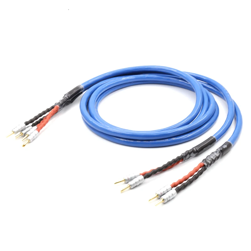 LS 180 Copper Silver plated Speaker cable With CMC Gold plated Banana