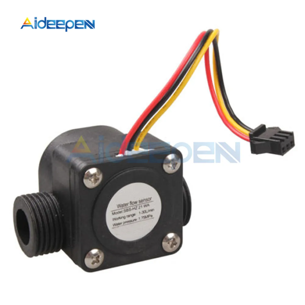 

G1 /2 4 Points Water Flow Sensor Hall Control machine Flow Meter 1-30L/min 1.75MPa Water Level Sensor Control Switch