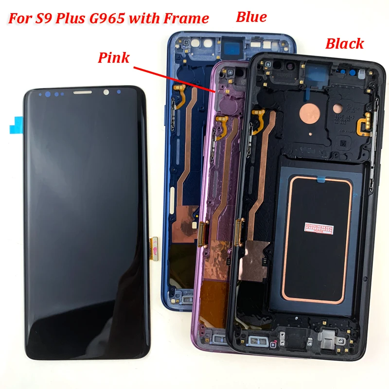 Замена AMOLED для SAMSUNG Galaxy S9 S9+ ЖК сенсорный экран дигитайзер с рамкой G960 G965 дисплей+ Бесплатные инструменты