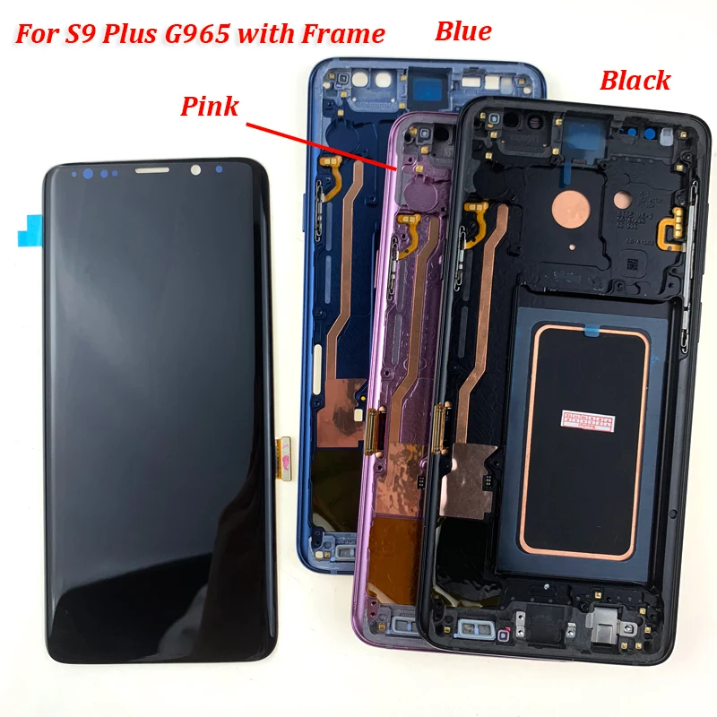 S9 ЖК дисплей с рамкой для SAMSUNG Galaxy + Plus G960 G965 сенсорный экран дигитайзер|Экраны