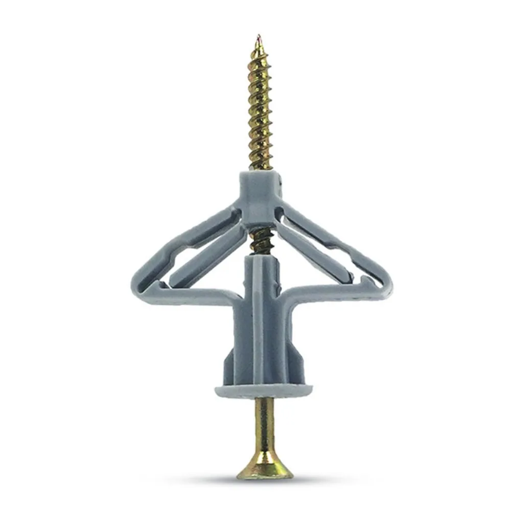 Plastic Woodworking Fixings Hollow Airplane Expansion Tube Anchors Screws Fit For Gypsum Board