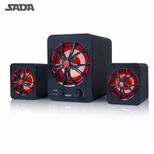 SADA Проводная комбинированная колонка, Портативная колонка 2,1 колонка с объемным звуком для мобильного телефона компьютера ноутбука