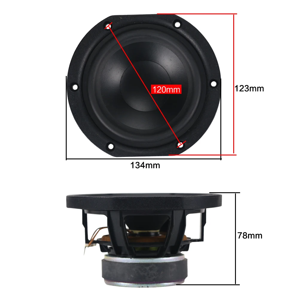 GHXAMP 5 дюймов средний бас динамик блок 6ohm 30 Вт Mediant Woofer громкоговоритель
