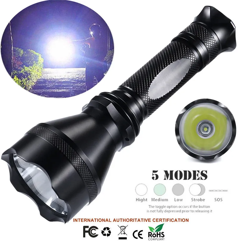 

Waterproof Torch Led 100m Diving Flashlight XML U2 LED Flashlight Torch Scuba Light 18650 Lamp Zaklamp 20NE28