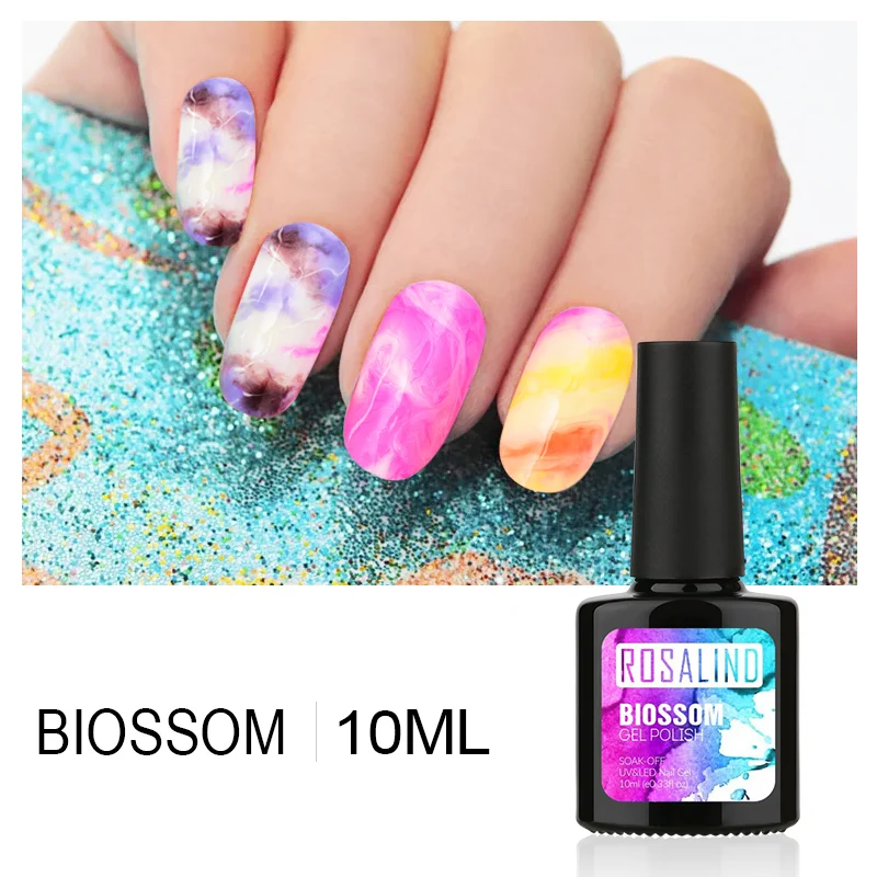 

ROSALIND 10 ML Blossom Gel Nail Polish Soak-off UV Nail Gel Varnish Nail Art Long Lasting Nails Gel DIY Manicure Beauty