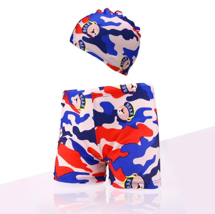 bear Купальные костюмы для мальчиков; шорты; детская пляжная одежда для плавания; детская камуфляжная одежда с изображением милых животных, слона, рыбы, утки, медведя - Цвет: bear