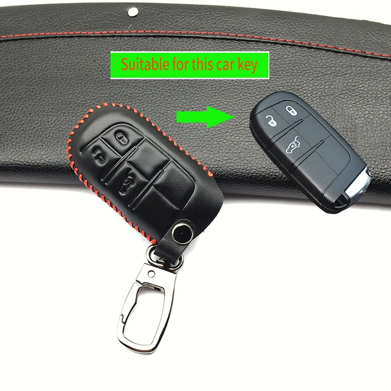 

For Fiat for Jeep Renegade latest fashion men leather key case cover leather smart protect shell car key bag holder Key cases