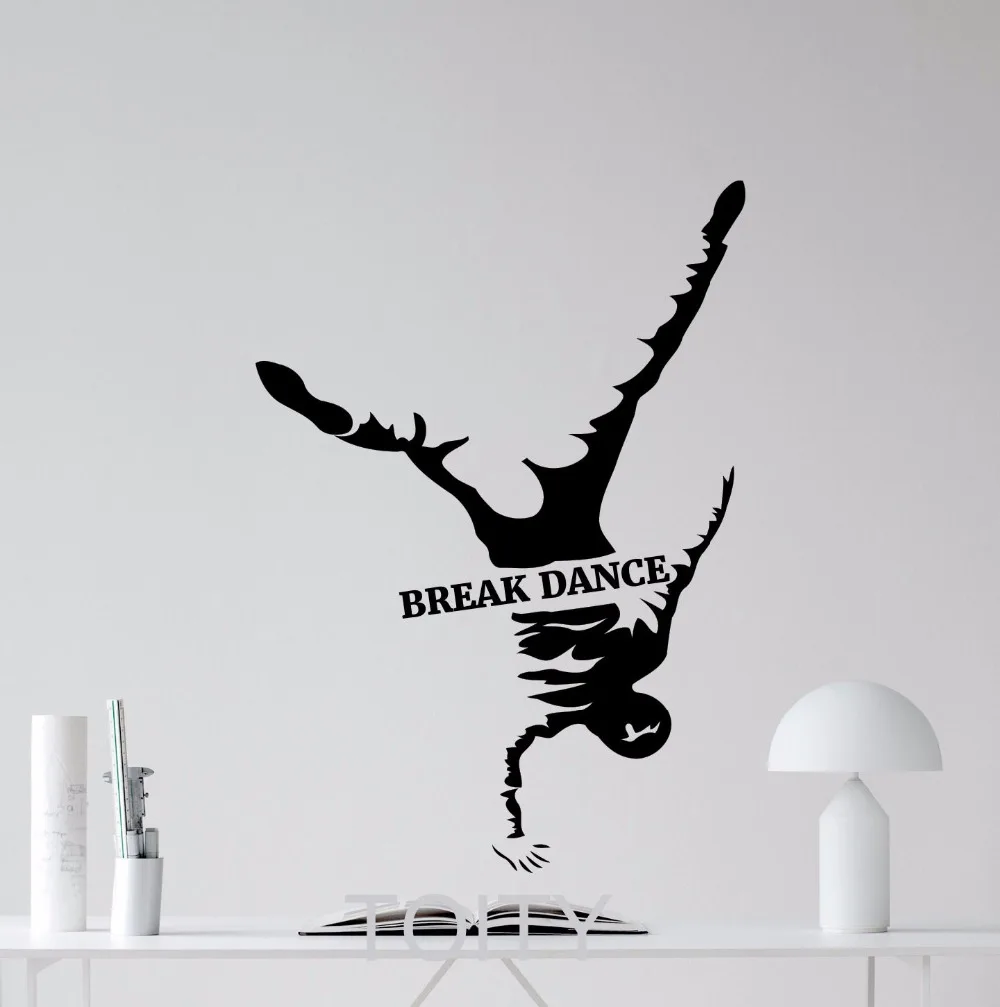 

28 Designs Break Dance Wall Decal Rap Hip Hop Dancing Vinyl Sticker Sport Club Dorm Home Interior Teen Room Art Decor Mural