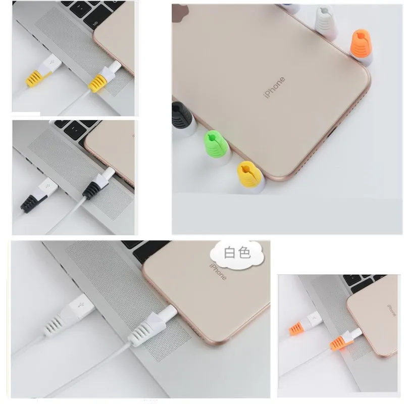 

Fashion Solid Color Plain Cable Protector For iPhone Case Cover Cable Protector For iPhone Cable USB Charging Winder Cable
