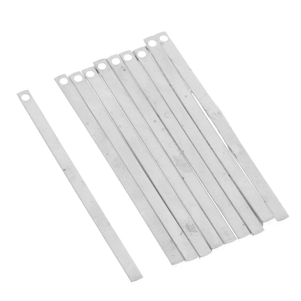 10 Piece Alloy Flat Rectangle Blank Coin Engraving Stamping Charms Tag Pendant Necklace Bracelet Pendants for DIY Jewelry Making