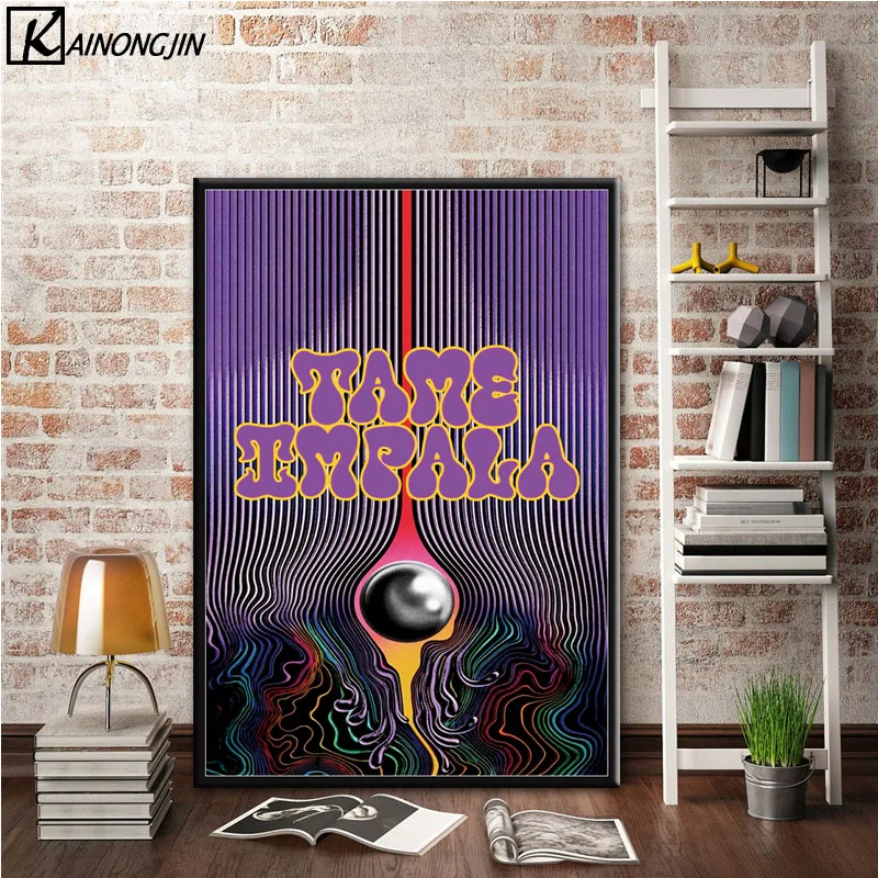 Art Poster Tame Impala Psychedelic Rock Band Posters and Prints Wall Picture Canvas Painting Room Home Decoration - Цвет: 019