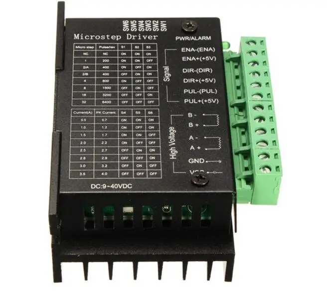 

KuaiJieWei 3D printer Store TB6600 4A CNC 32 Segments 42V 42/57/86 Stepper Motor Driver Controller