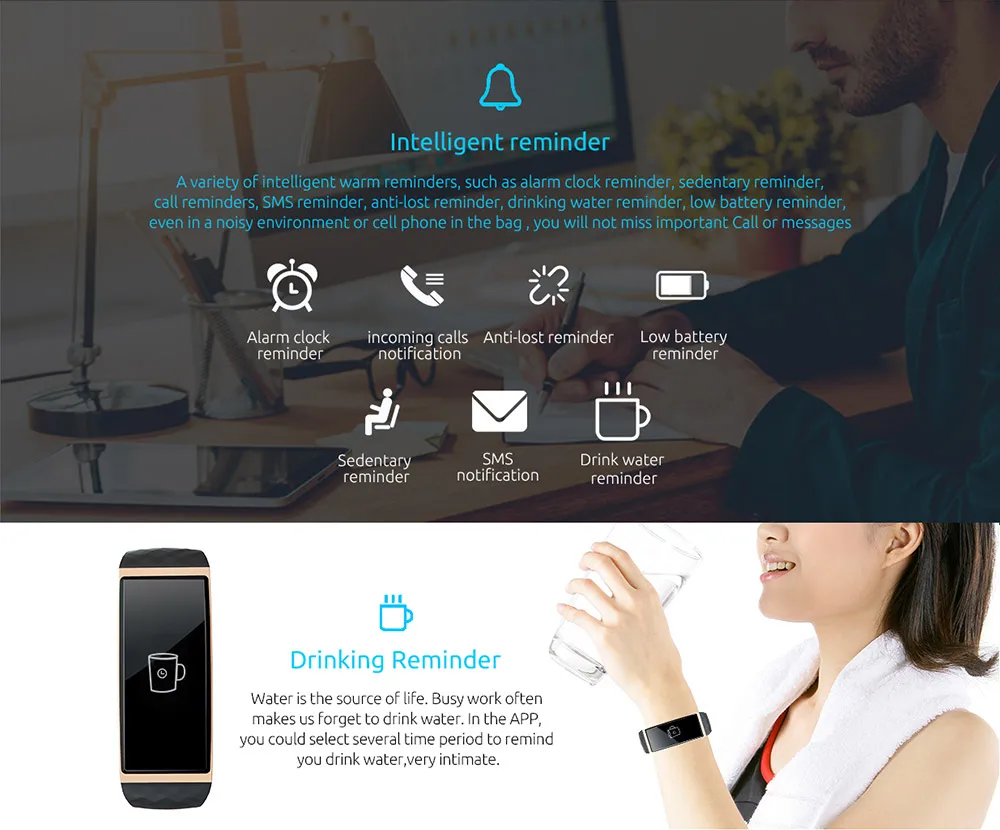 ORIGINAL CUBOT S1 DYNAMIC HEART RATE MONITOR SMART BRACELET SIX-AXIS SENSOR MULTI-SPORT TRACKING ACTIVITY TRACKING 237849 19