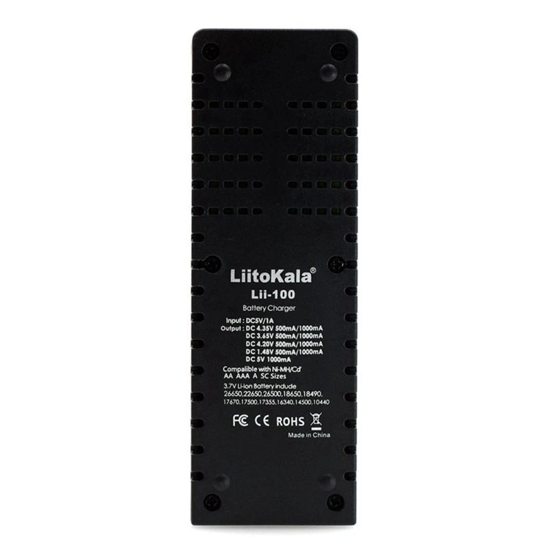 Liitokala Lii-100 зарядное устройство для 18650 26650 4,35 V/3,2 V/3,7 V/1,2 V Nimh литиевая батарея