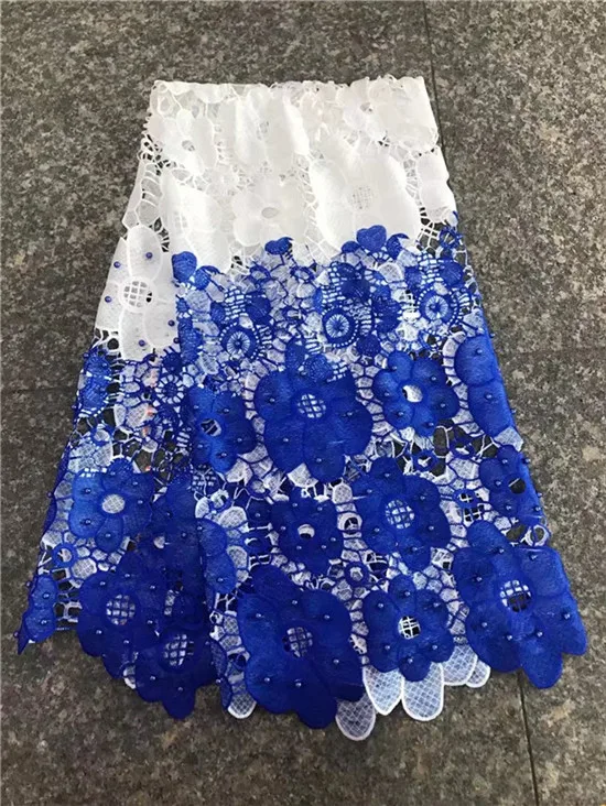 Бисером разных цветов гипюр кружевной ткани 2017 Высокое качество Африканский