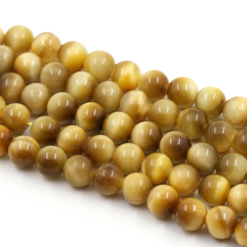 

Fashion Grade AA Natural Gold Tiger Eye Beads, Smooth Round 6mm-10mm, 15.5 Inch Strand