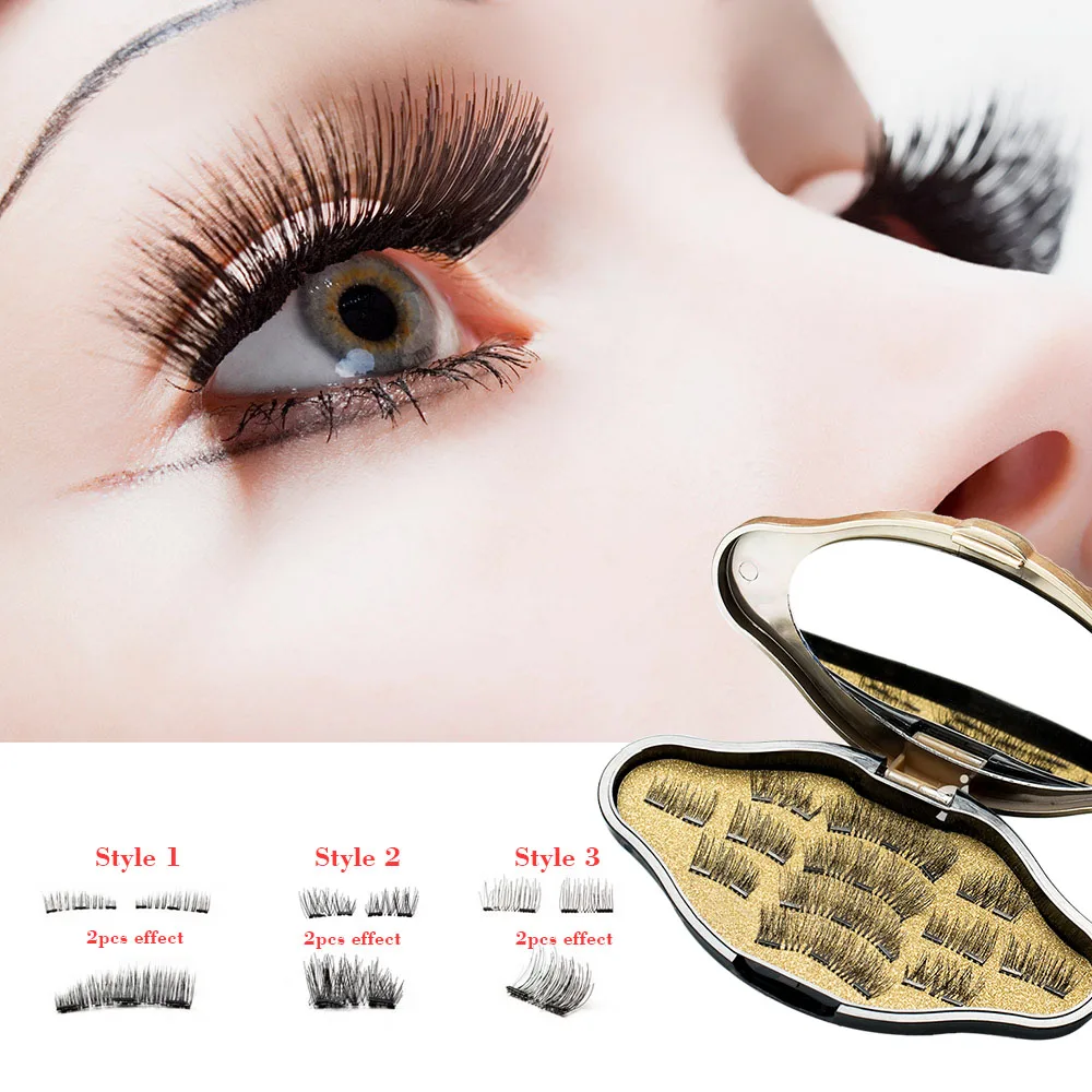 

Mink False Eyelashes Magnetic Natural Makeup Eye Lashes Magnet False Lashes No Glue Long Lasting Multiple Magnetic Eyelashes