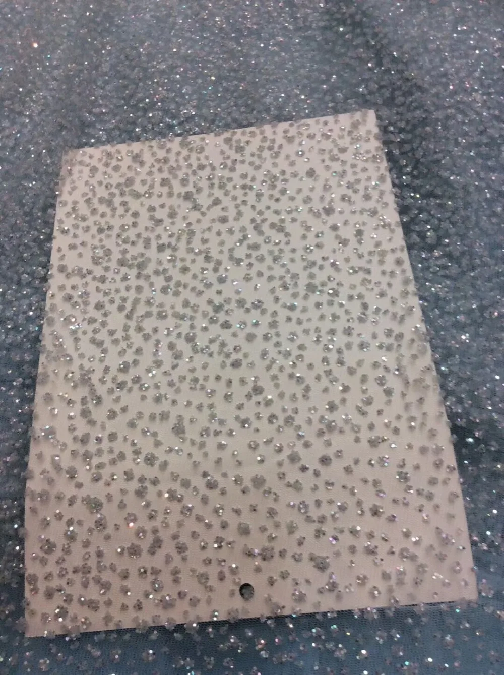 

glued glitter african Tulle lace sat-51134 for nice dress modern design french net lace fabric