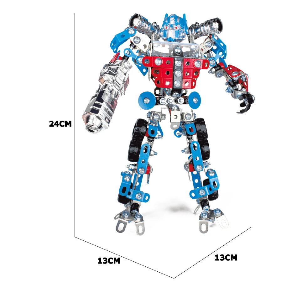 DIY сборка Металл робот или модель автомобиля металлические блоки игровой набор, металлические сборки строительные блоки масштаб Развивающие игрушки для детей