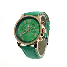 2016 New Girls’s Watch Trend Geneva Roman Numerals Fake Leather-based Analog Quartz Wrist Watch Scorching Feminine Quartz Girls Wristwatch