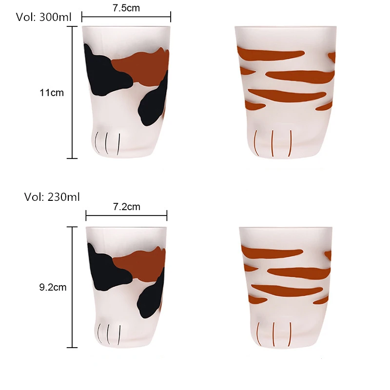 Новое поступление милый котенок коготь чашка Бытовая стеклянная чашка для молока Ins чашка кофейная кружка