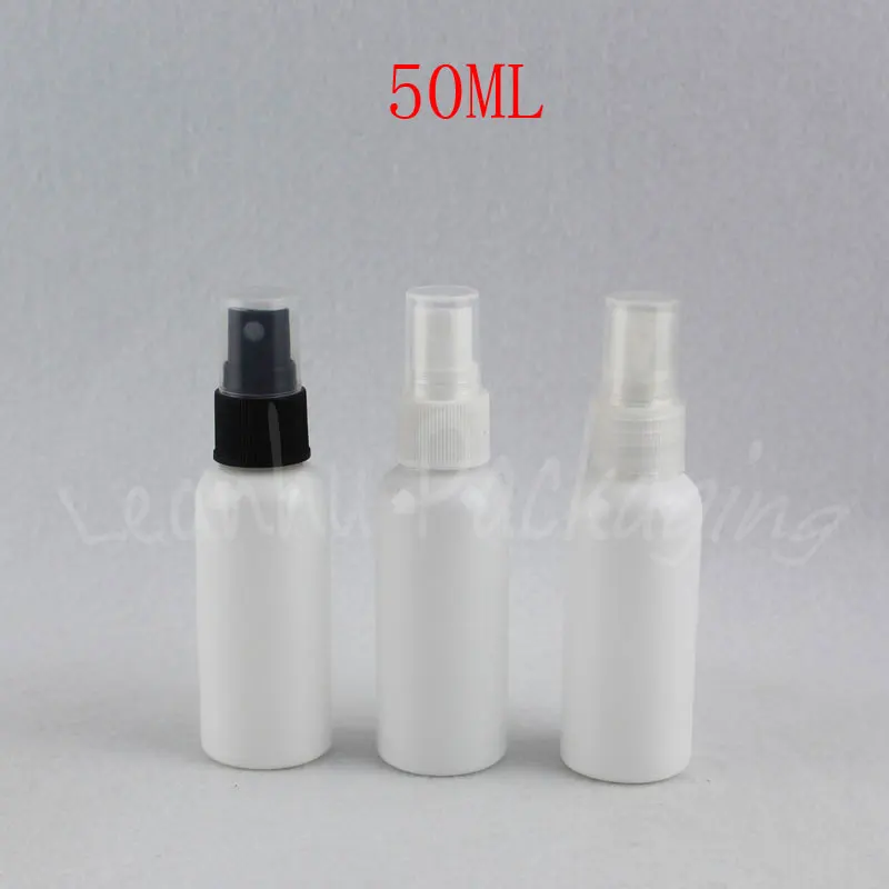 

50ML White Round Shoulder Plastic Bottle , 50CC Toner / Water Packaging Bottle , Empty Cosmetic Container ( 50 PC/Lot )