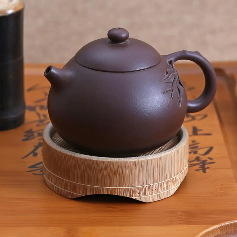 Натуральный круглый бамбуковый чайник подставка подстаканник изоляция Coaster кухня бамбук Горячая декоративная чашка коврик для чайной церемонии поставки