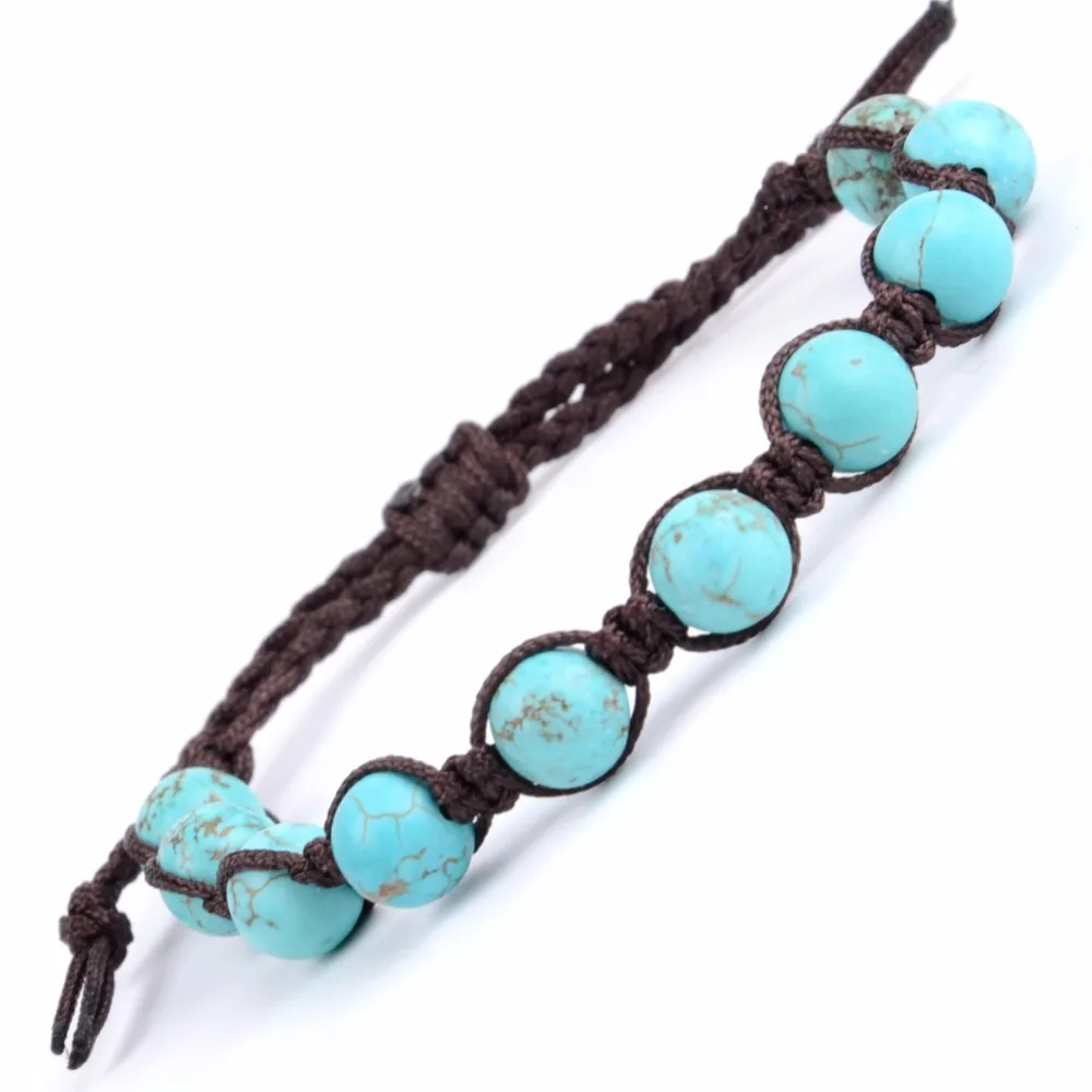 Bracelet Cuir Turquoise