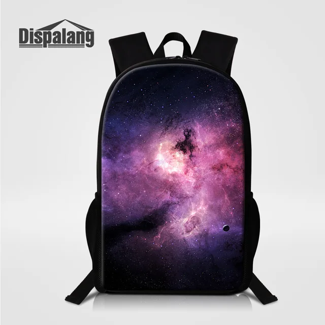Fashion Women Backpack Stylish Galaxy Star Universe Space Printing Backpack Girls Black Rucksack School Bags 