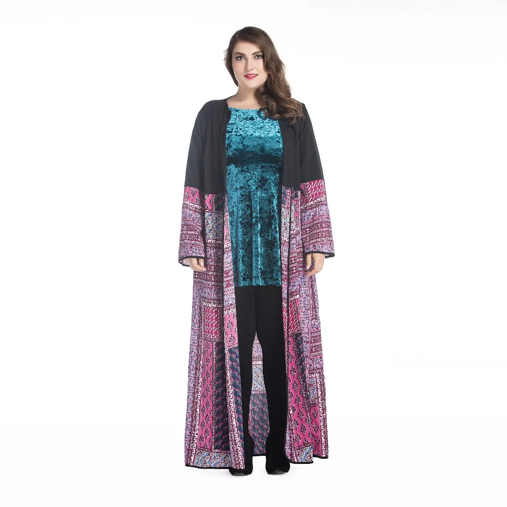 

2019 Uphily Long Islam Muslim Cardigan Womens Dress Plus Size Clothing Abaya