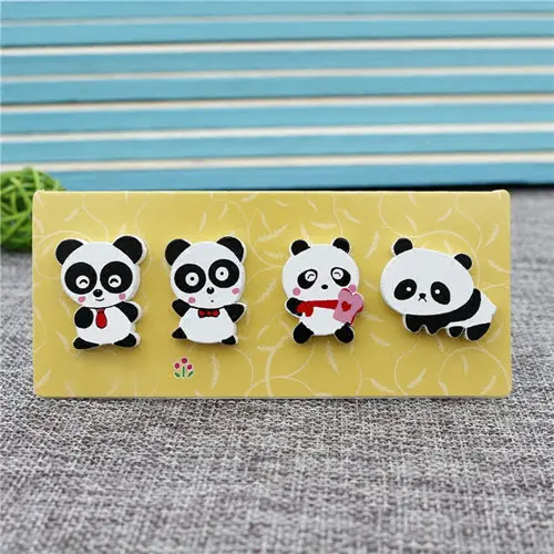 magnetic wooden animals kids panda bear stickers 3